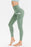 Slim Fit Long Active Leggings with Pockets Light Green