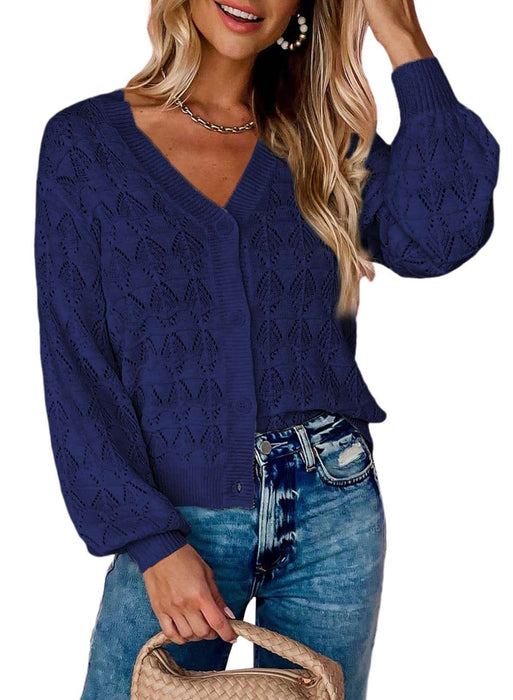 V-Neck Chic Cardi Navy Blue