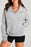 Half Zip Long Sleeve Sweatshirt Light Gray