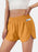 Elastic Waist Active Shorts Mustard